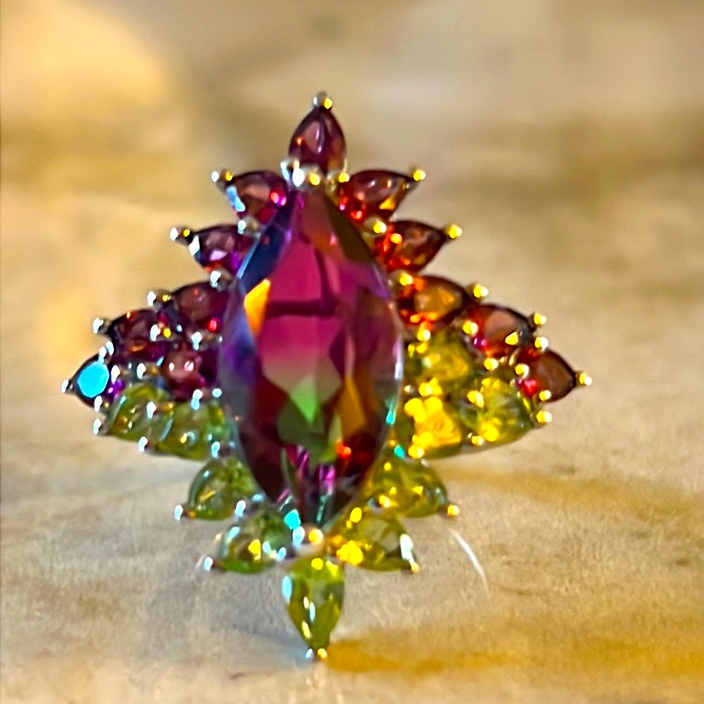Watermelon Quartz Ring